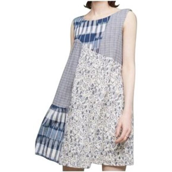 Anthropologie Holding Horses Ivy Patchwork Multi Boho Dress Size S 100% Cotton - Picture 1 of 10